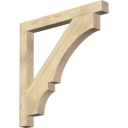 Balboa Block Rough Sawn Bracket, Douglas Fir, 4W X 42D X 42H